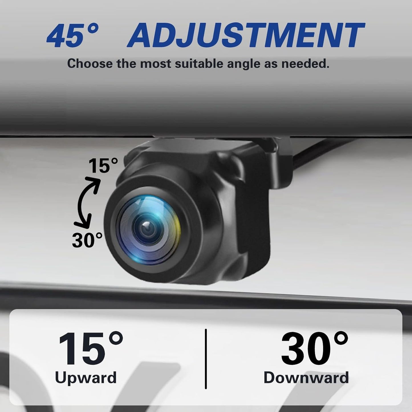 Kairiyard Backup Camera for Car, License Plate Back up Camera 170° Wide View Angel Vehicle Universal Reverse Rear View Camera Systems Waterproof for Cars Trucks Pickup SUVs RVs