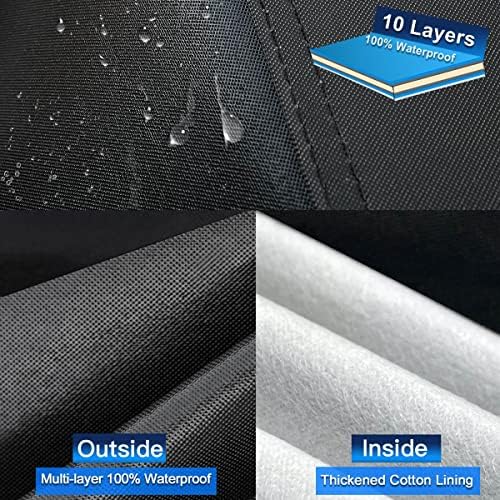 10 Layers SUV Car Cover Custom Fit for Lexus RX350 RX450 RX500(2015-2024) Waterproof All Weather for Automobiles, Outdoor Full Cover Sun UV Rain Protection with Cotton.Black