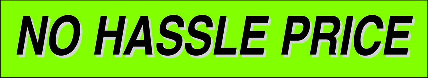 Ez-line Vinyl Windshield Stickers 3 Dozen 15 Inch Chartreuse Slogan Dealership Pro Pack for Car Lots (EZ115-Pack1)