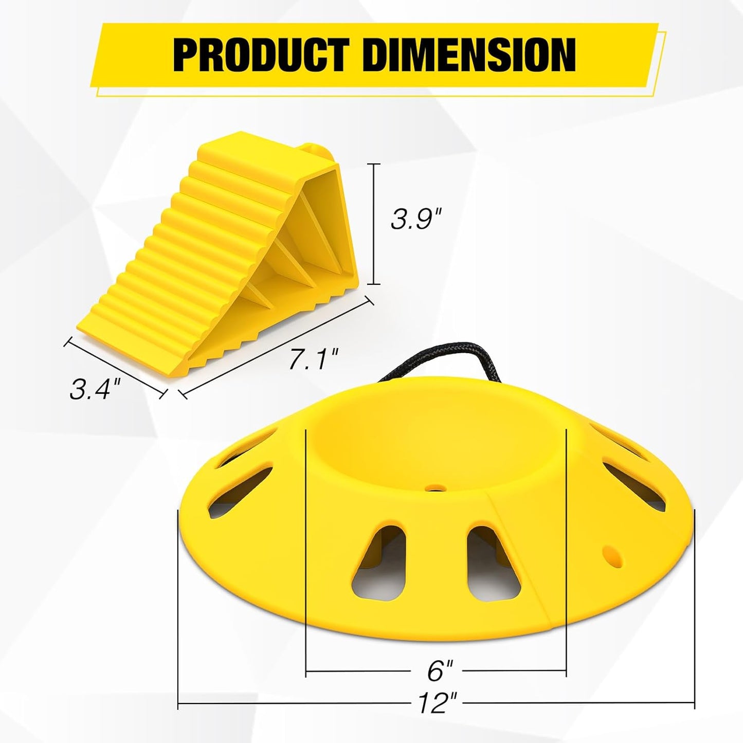 Nilight Trailer Wheel Chocks and Wheel Dock Kit - Prevents Trailer Wheel Sinking, Accessories for Boat Trailer Travel Campers, and RVs
