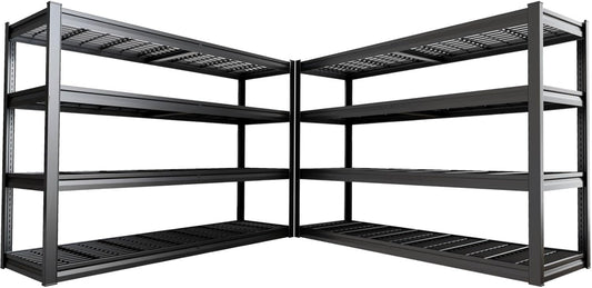 68" Wide Garage Shelving Unit, 68" W x 24" D x 68" H, Heavy Duty Garage Storage Shelves,3500 LBS Capacity, Industrial Adjustable Shelves for Basement Warehouse, 2 Pack