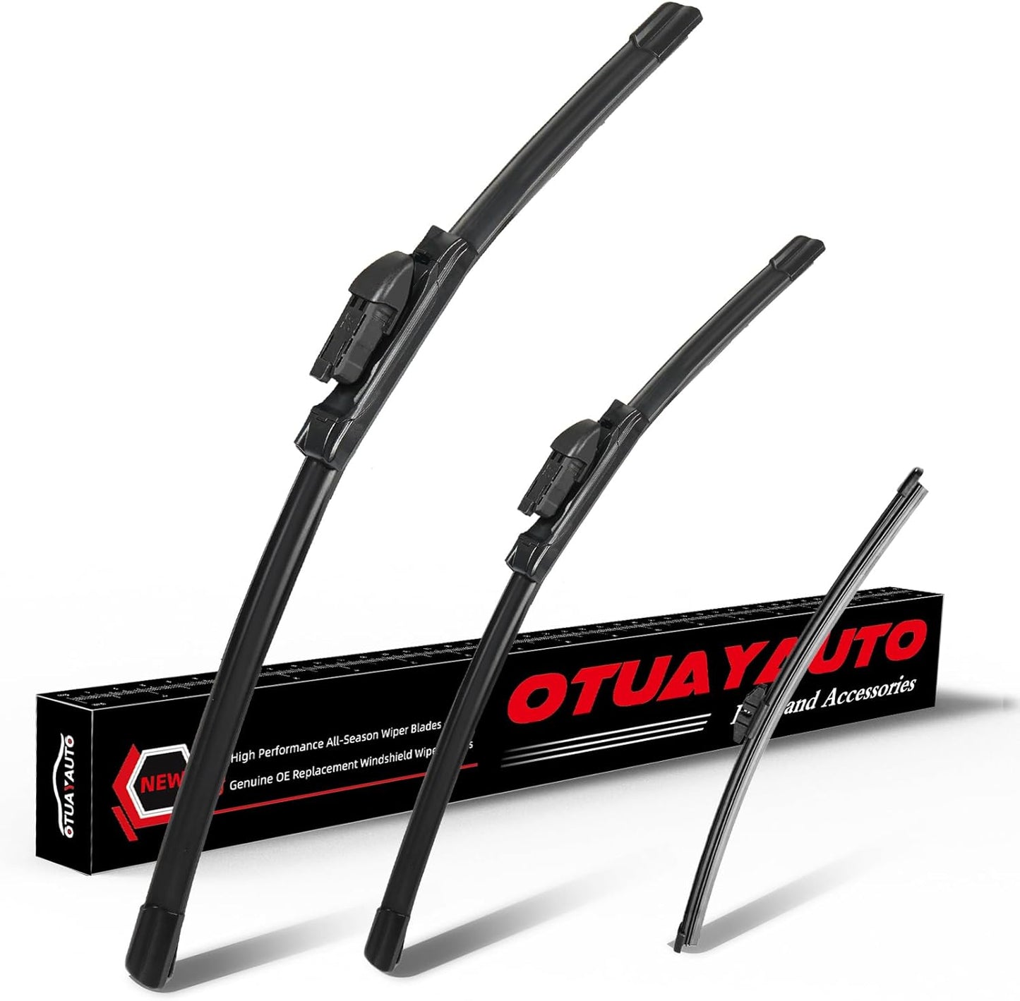 OTUAYAUTO Windshield Wiper Blades - Replacement for BMW X5 2019-2023, Front and Rear Wipers Set, Top Lock - 26"+20"+14" (Pack of 3)