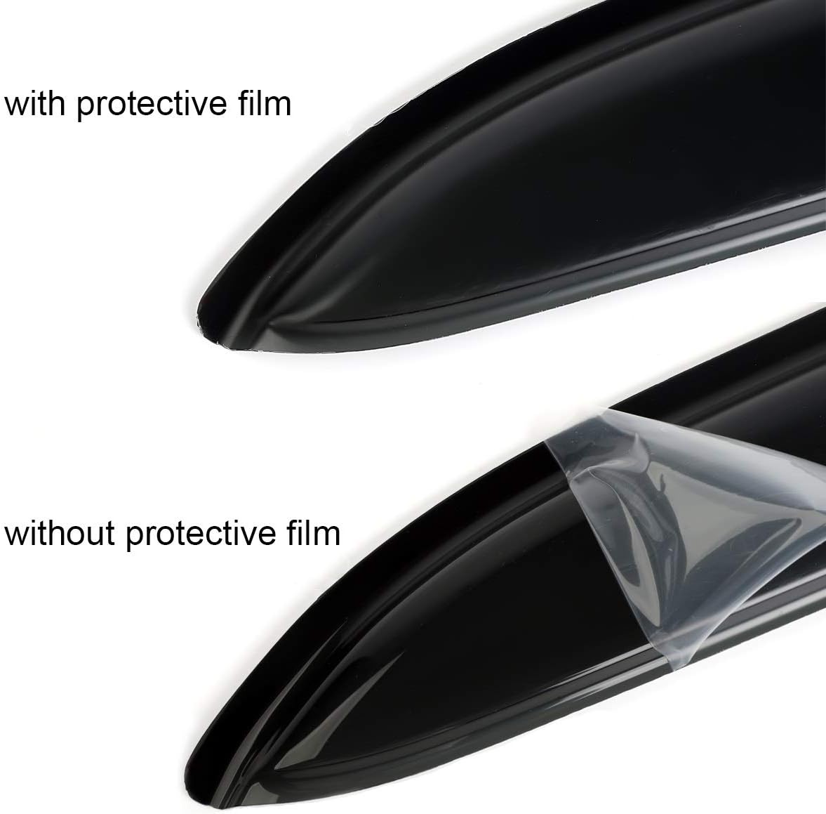 4pcs Original Shatterproof Rainproof Side Window Wind Deflectors Tape on Sun Rain Guards Durable Vent Window Visors Compatible with 2009-2019 Ford Flex 94079