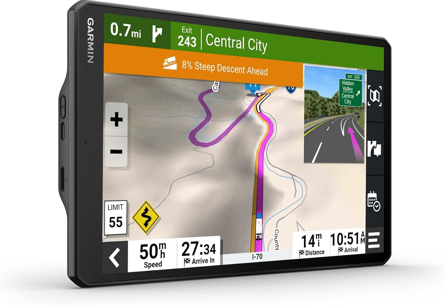 Garmin RV 1095, Extra-Large, Easy-to-Read 10” GPS RV Navigator, Custom RV Routing, High-Resolution Birdseye Satellite Imagery, Directory of RV Parks and Services, Landscape or Portrait View Display