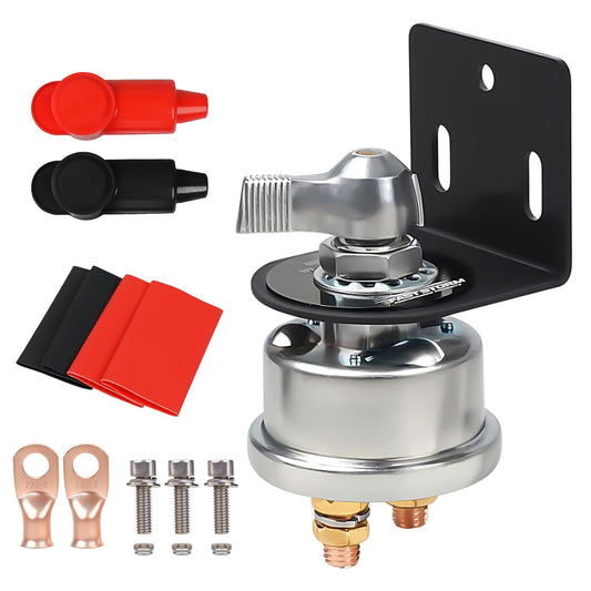 200A High Current Master Battery Disconnect Switch,12-48V Battery Power Cut Off Isolator Killer Switch with Face Plate for Car Vehicle RV Truck Boat Marine ATV