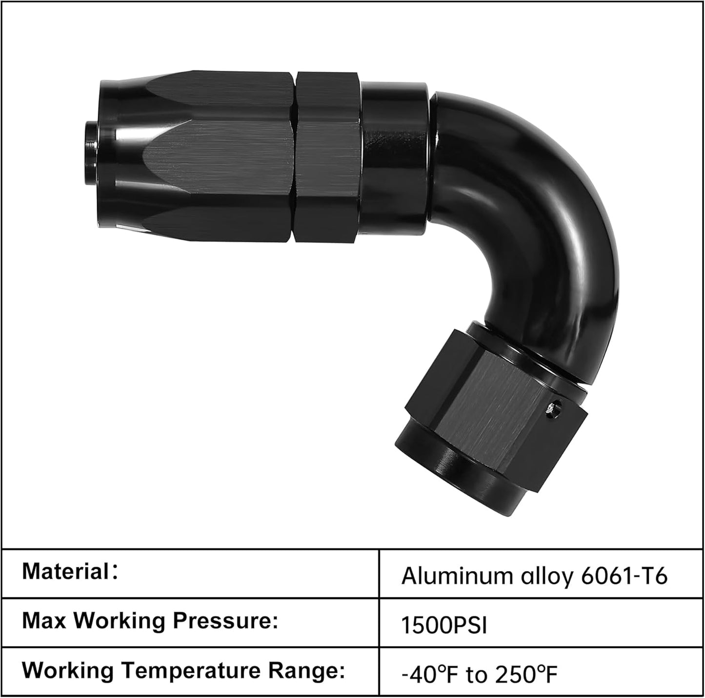 EVIL ENERGY 6AN 120 Degree One Piece Full Flow Hose End Fitting Swivel For CPE Braided Hose