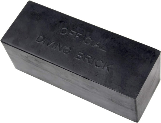 Kemp USA 10 lbs Rubber Diving Brick - Durable Water Brick for Lifeguard Training - Rectangular Dive Weight for Rescue Practice - Ideal Water Bricks for Strength Training - 10x4x4 Inches
