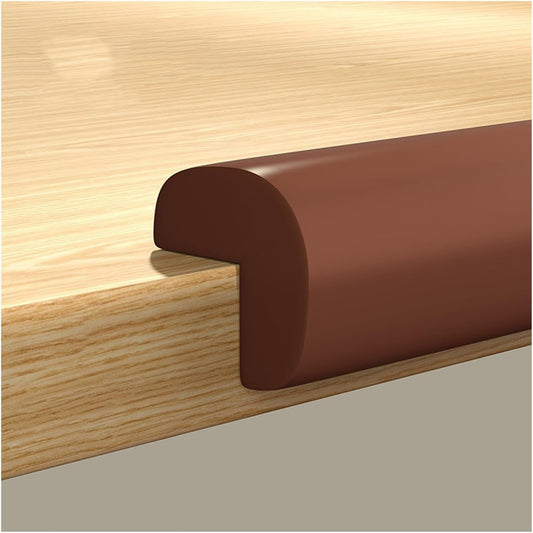 XPLKQXE Sharp Edge Safety Corner Edge Foam Padding, Edge Guards Bumpers Adhesive, Edge Corner Protector Guards for Table Edges & Sharp Corners(Brown,2pcs)