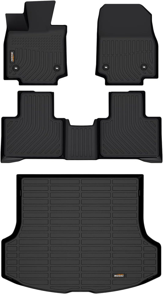 Binmotor-All Weather Floor Mats & Cargo Liner for RX 2025 2024 2023 RX350 | RX350h | RX500h (NOT for RX450h+PHEV) Heavy Duty Car Floor Liners for RX 350 Accessories-Black