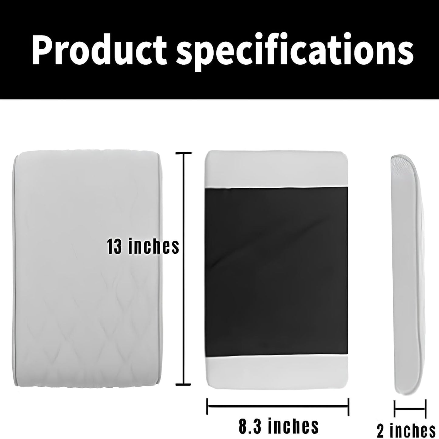 Leather Car Armrest Box Mat - 2023 New Waterproof Car Center Console Cover Mat, Universal Armrest Mat, Leather Car Armrest Cover for SUV/Truck/Vehicle (A-Coffee)