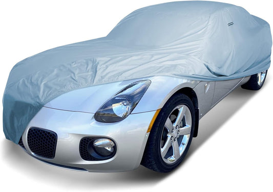 iCarCover Custom Car Cover for 2006-2009 Pontiac Solstice, Waterproof All-Weather Rain Snow UV Sun Protector Full Exterior Weatherproof Indoor Outdoor Car Cover with Strap