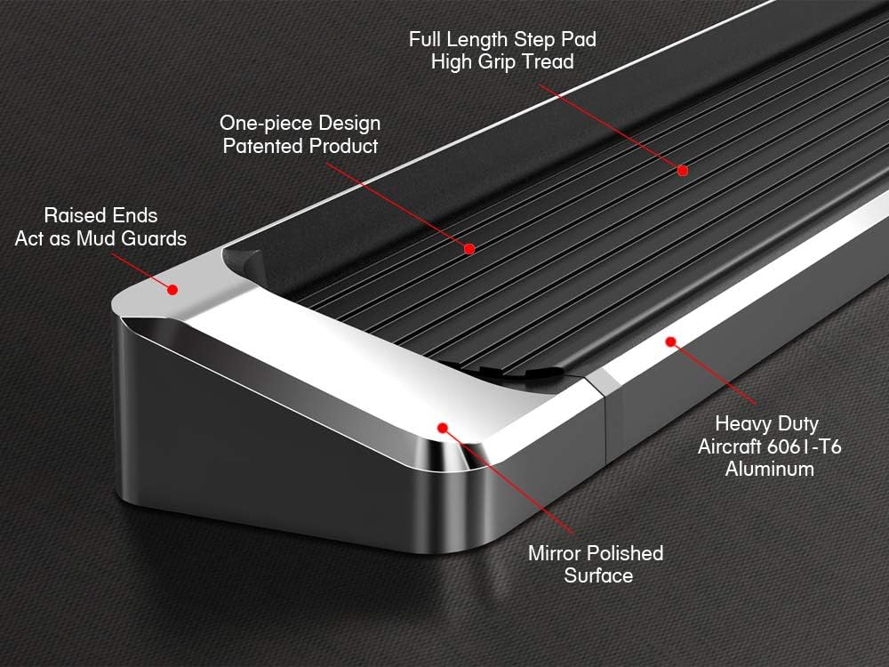 APS (Silver Running Board Style) Running Boards Nerf Bars Side Steps Step Compatible with Ford Explorer 1995-2001 4-Door (Exclude 02 Body Style and All Sport Trim Will Not Fit with Mud Flaps)