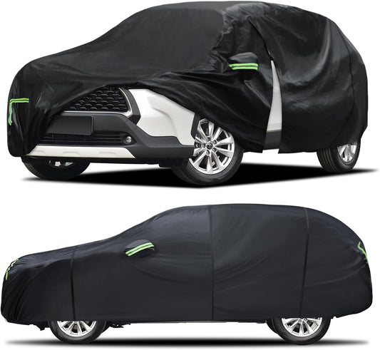 Car Cover Custom Fit for Toyota RAV4 1996-2025,Honda CRV 1997-2025, 6 Layers Truck Cover Waterproof All Weather for Automobiles,Outdoor Full Exterior Cover,Rain, Sun, Wind Protection,Black