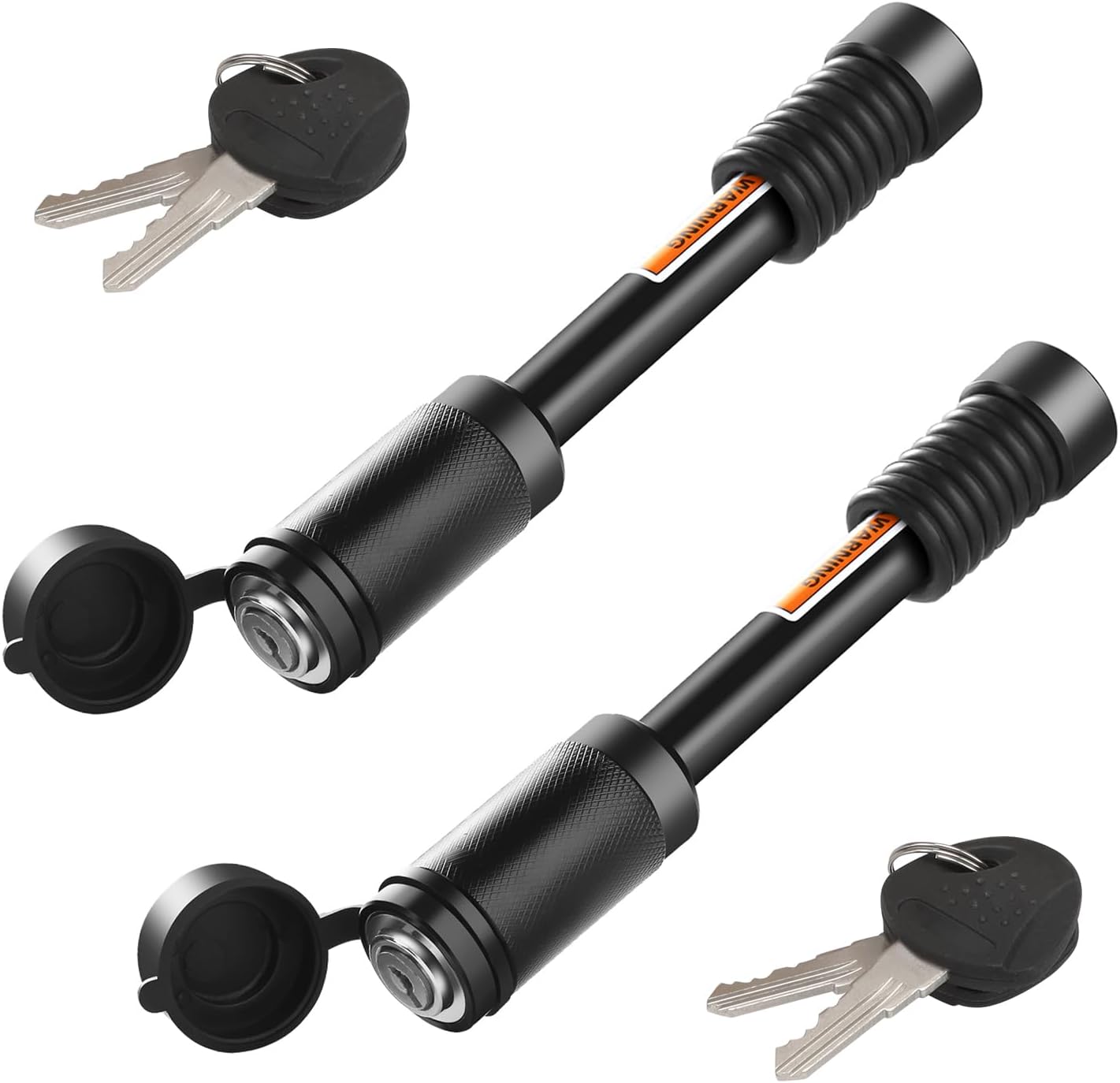 Trailer Hitch Locks, 5/8'' Dia and 3-1/2” Long Trailer Lock Fits Class III IV 2" and 2-1/2"Receiver Tubes for Trailer Truck Car and Boat Receiver Lock (2 Pack)