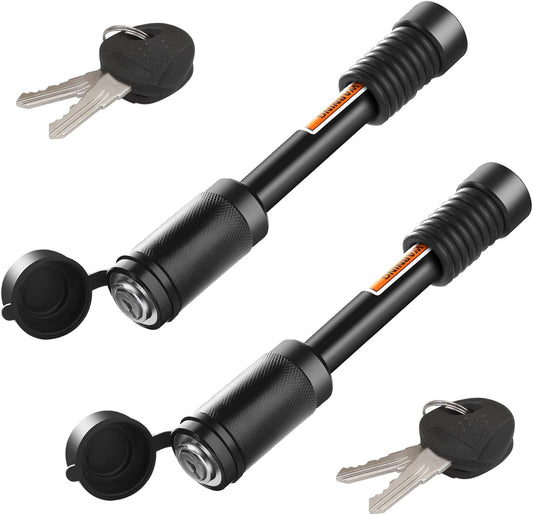 Trailer Hitch Locks, 5/8'' Dia and 3-1/2” Long Trailer Lock Fits Class III IV 2" and 2-1/2"Receiver Tubes for Trailer Truck Car and Boat Receiver Lock (2 Pack)