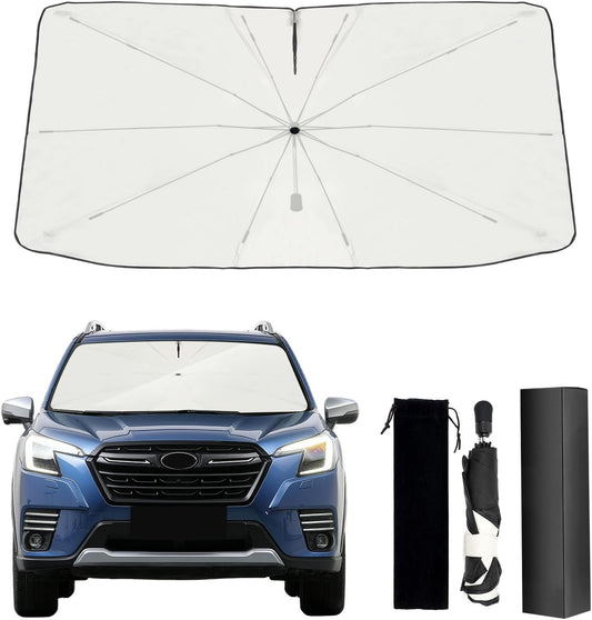 2019-2024 Upgraded for Subaru Forester Sunshade, Portable Foldable Sunshade Accessories, [Nano Ice Crystals Coating] UV Protection, Keeps Interior Cool (for Subaru Forester 2019-2024)