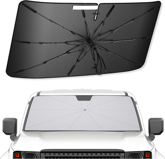 SXCY for 2024 2025 Toyota Land Cruiser Windshield Umbrella Sunshade [Easier Foldable] for 2025 Land Cruiser Accessories 2024 Land Cruiser Sunshade Umbrella 2025 Land Cruiser Windshield Umbrella Shade