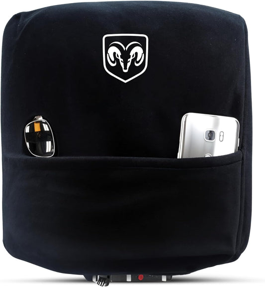 Premium Console Armrest Cover for Ram (2014-2021) – Soft, Machine Washable Console Lid Protector – Easy to Install, Plush & Durable – Black