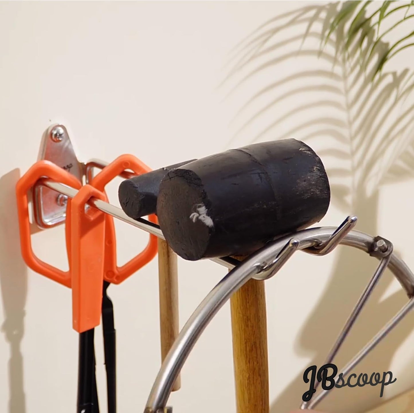 JBscoop Stainless Steel 304 Garage Hooks, Heavy Duty Organizer & Wall Mount Hanger Rack for Tools, Equipment, and More, Rust-Resistant & Durable