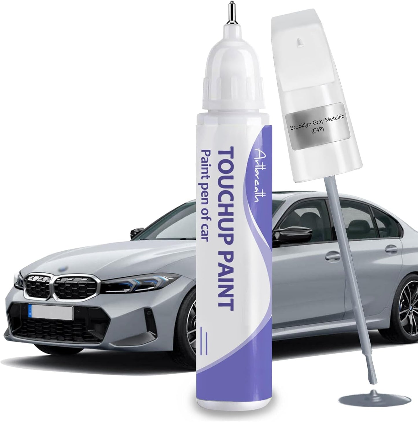 Touch Up Paint for BMW Brooklyn Gray(C4P)-Exact Match–Chips and Nicks TouchUp Paint Pen Scratch Repair Car Accessories Car Paint Pen for Erase Car Scratches