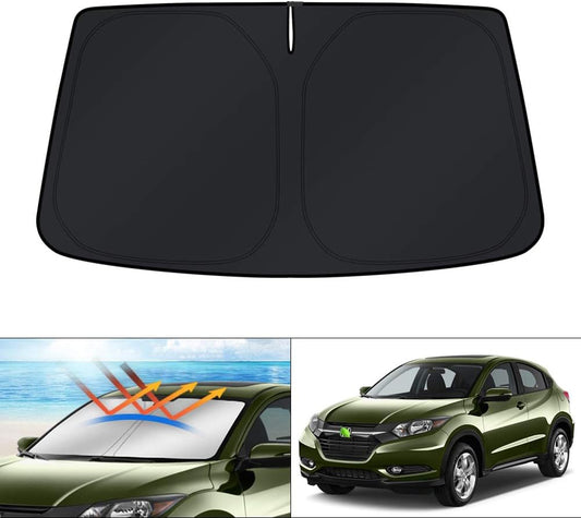 KUST Windshield Sun Shade for Honda HR-V 2016 2017 2018 2019 2020 2021 2022 HRV Sunshade Window Sun Visor Protector Foldable Blocks UV Rays Keep Your Car Cooler