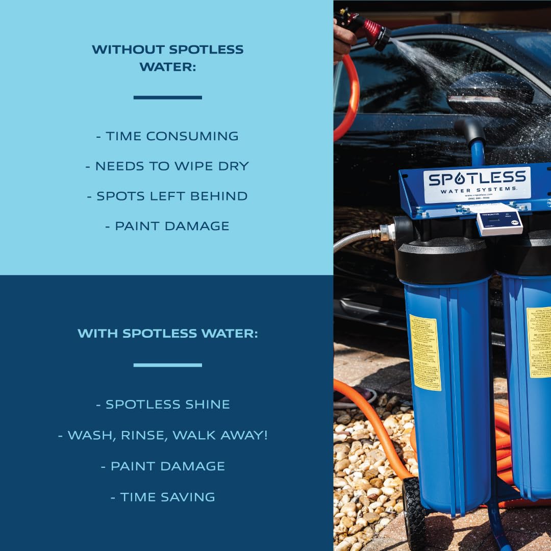 Spotless Water Systems - DIW-10, Simple Window, Solar Panel, RV & Car Wash System, Works for All Vehicles, Motorcycles, Bikes, Boats, Planes, Yachts, Towel Drying Eliminated