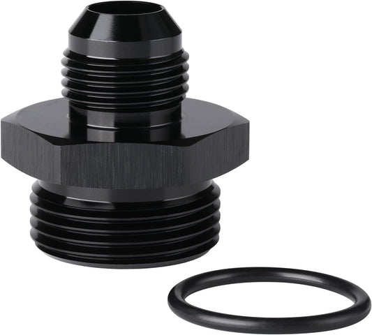 10AN Male Flare to 16AN ORB O-ring Boss Fuel Pump Rail Adapter Fitting Aluminum Black