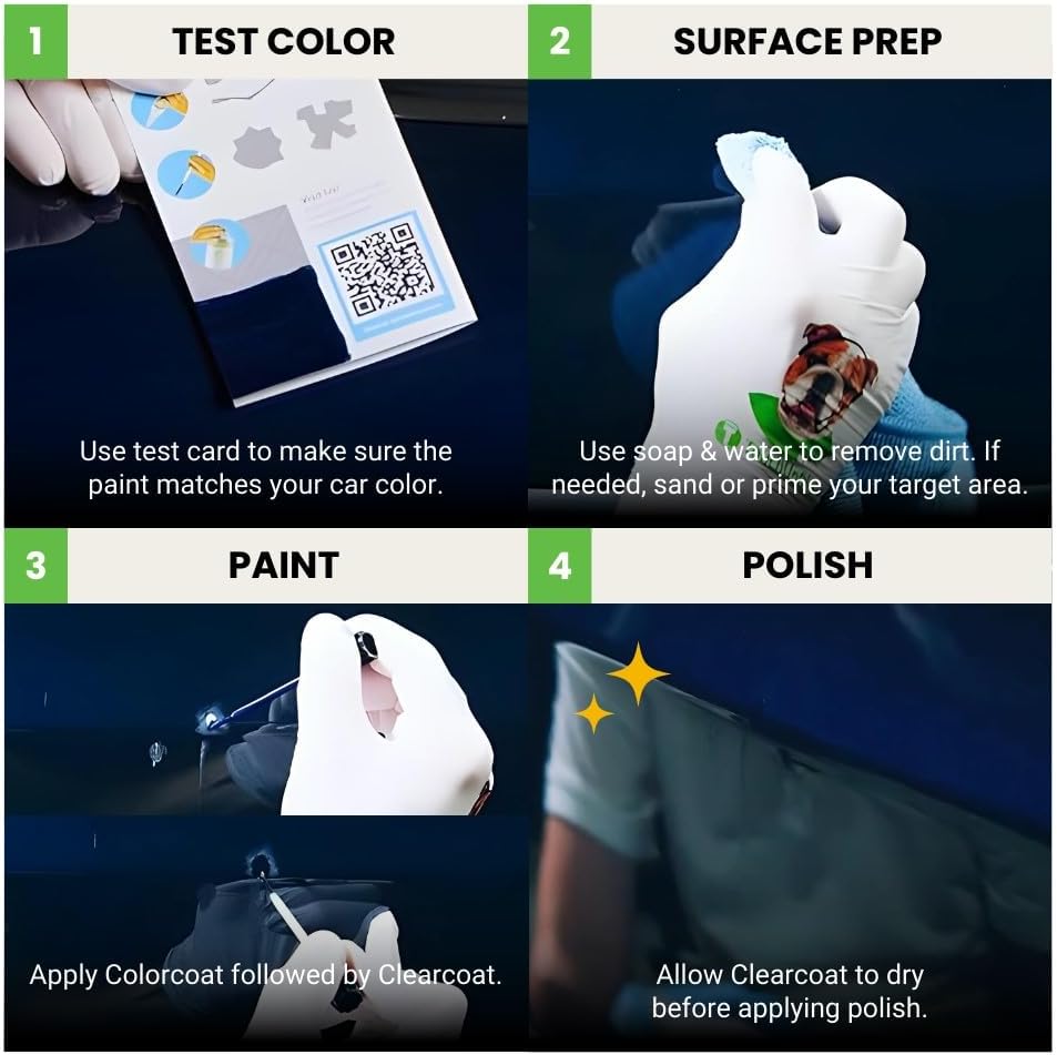 TouchUpDirect 1K6 Ice Edge Compatible with Toyota Exact Match Touch Up Paint Brush - Platinum Kit