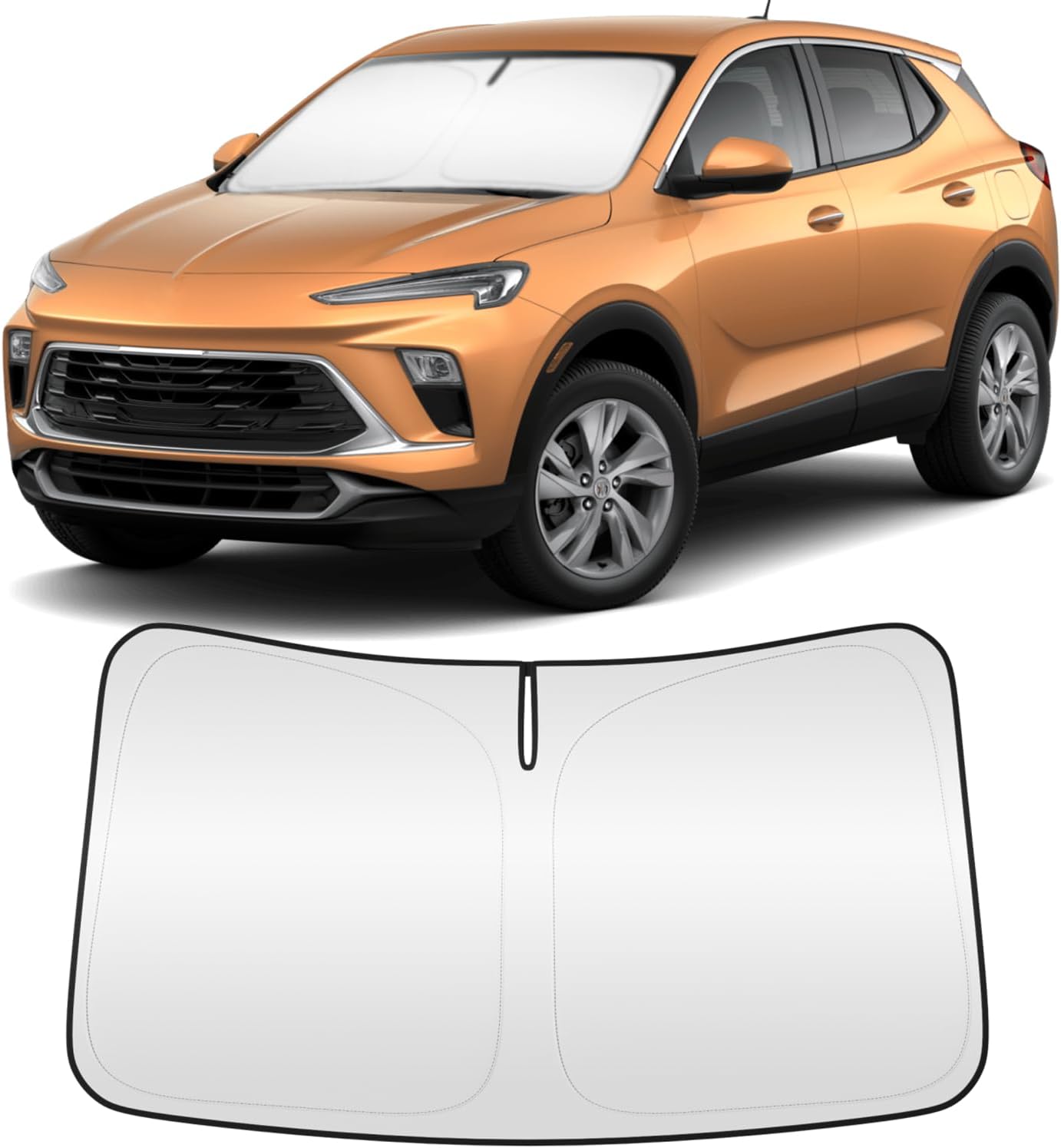 Windshield Sun Shade for Buick Encore GX 2020-2025 4-Layer Front Window Shade Custom Sun Visor 240T Shade Blocks UV Keep Your Car Cooler