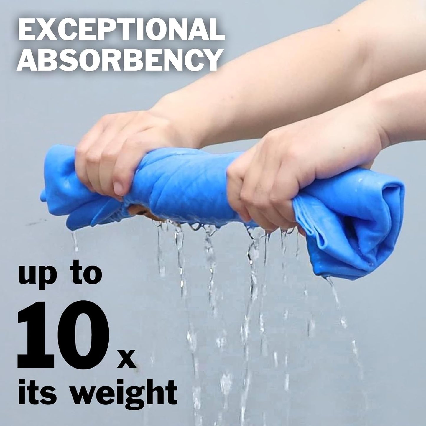 3 Pack Premium XL Shammy Cloth for Car Drying, 34”x25” Chamois Towel for Car, Super Absorbent Shammy Towel for Car, Reusable Soft Car Drying Towels