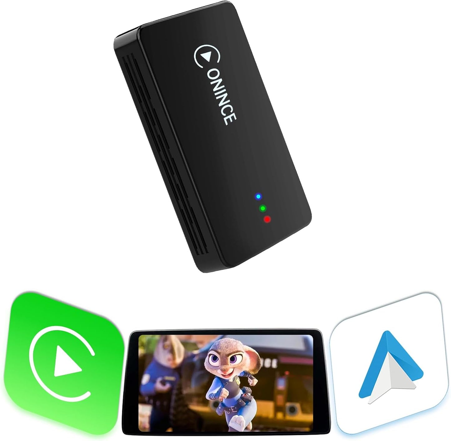 CarPlay Box Streaming Device for Car, Wireless CarPlay Adapter & Android Auto Wireless Adapter with Netflix YouTube Disney+ Prime Video, for Factory Wired CarPlay Cars