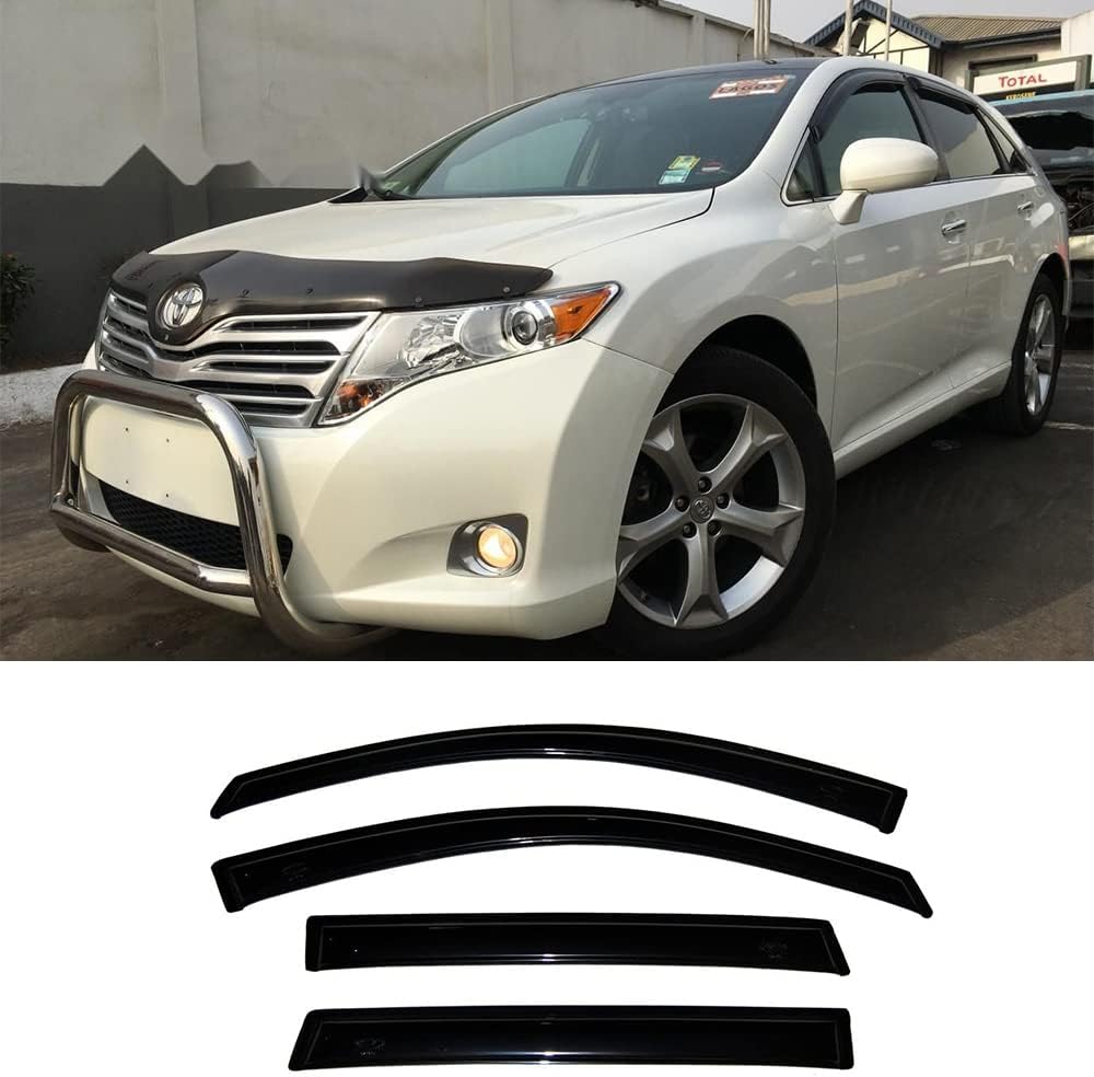 94162 Side Window Wind Deflector,4pc Outside Mount Style Shade Sun Rain Guards Set,Nice Window Visor fit for 2009-2016 Toyota Venza