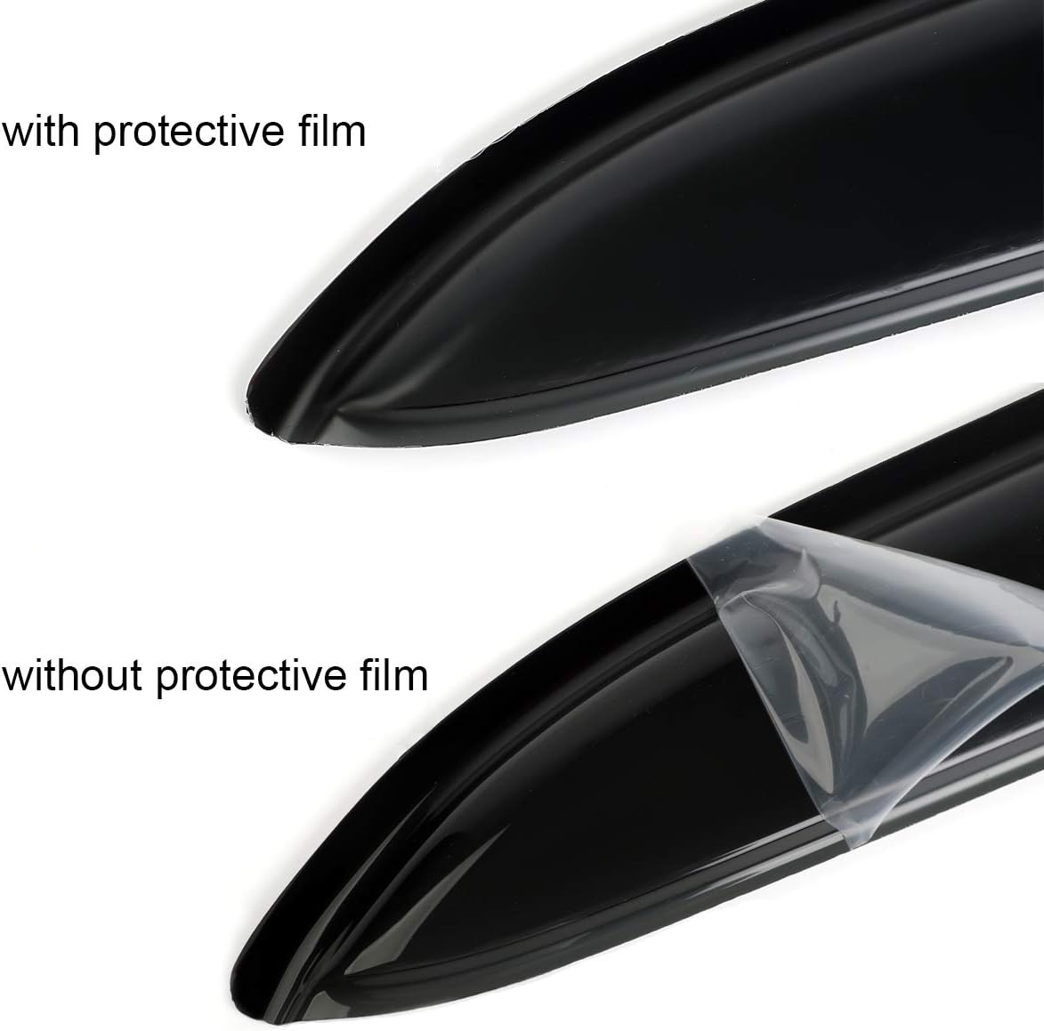 94187 Side Window Wind Vent Deflectors fit for 2011-2015 Kia Sorento, 4pcs Out-Channel Tape-On Nice Rain Guards Set,Dark Smoke Window Visor