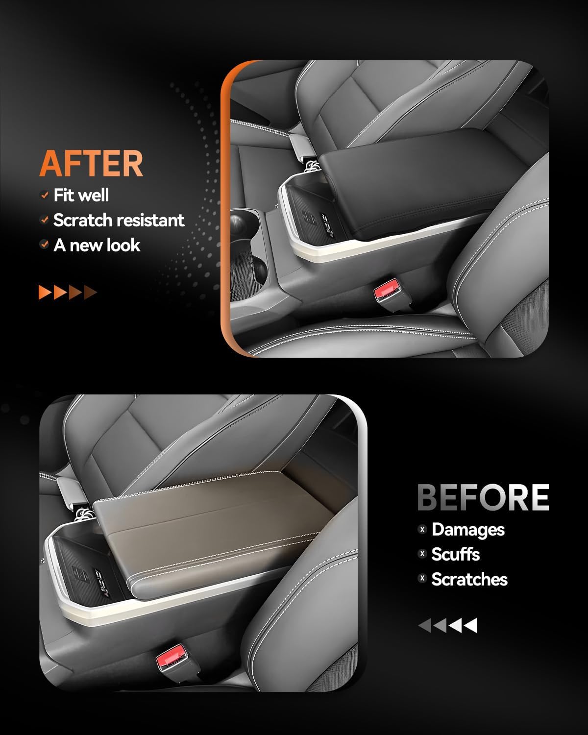 CDEFG for 2025 2026 GMC Terrain Center Console Cover Armrest Box Cover Terrain (Elevation, AT4, Denali) Accessories Console Arm Rest Protector