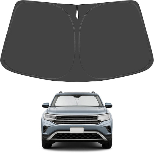 Proadsy for Volkswagen Atlas 2018-2024 2025 Windshield Sun Shade 4-Layer Foldable Front Sunshade Protector Sun Visor Blocks UV Rays Keep Car Cooler