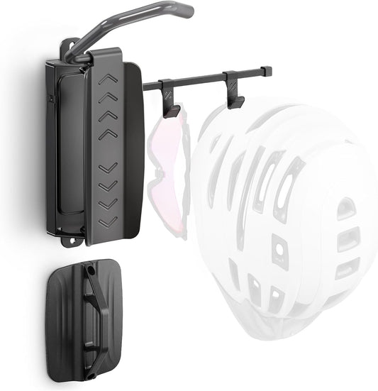 monTEK Swivel Bike Wall Mount, Bike Hangers for Garage, Bike Wall Mount with Two Extra Storage Hooks, Bike Hanger Wall Mount for Space Saving, Bike Rack Garage Holds Up to 77 lbs