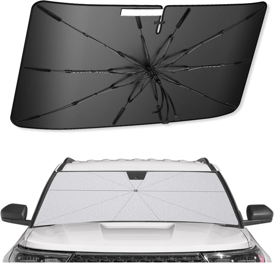 SXCY for 2020-2025 Ford Explorer Windshield Umbrella Sunshade [Easier Foldable] for 2025 Ford Explorer Accessories 2025 Explorer Sunshade Umbrella for 2025 Explorer Windshield Sun Shade Umbrella