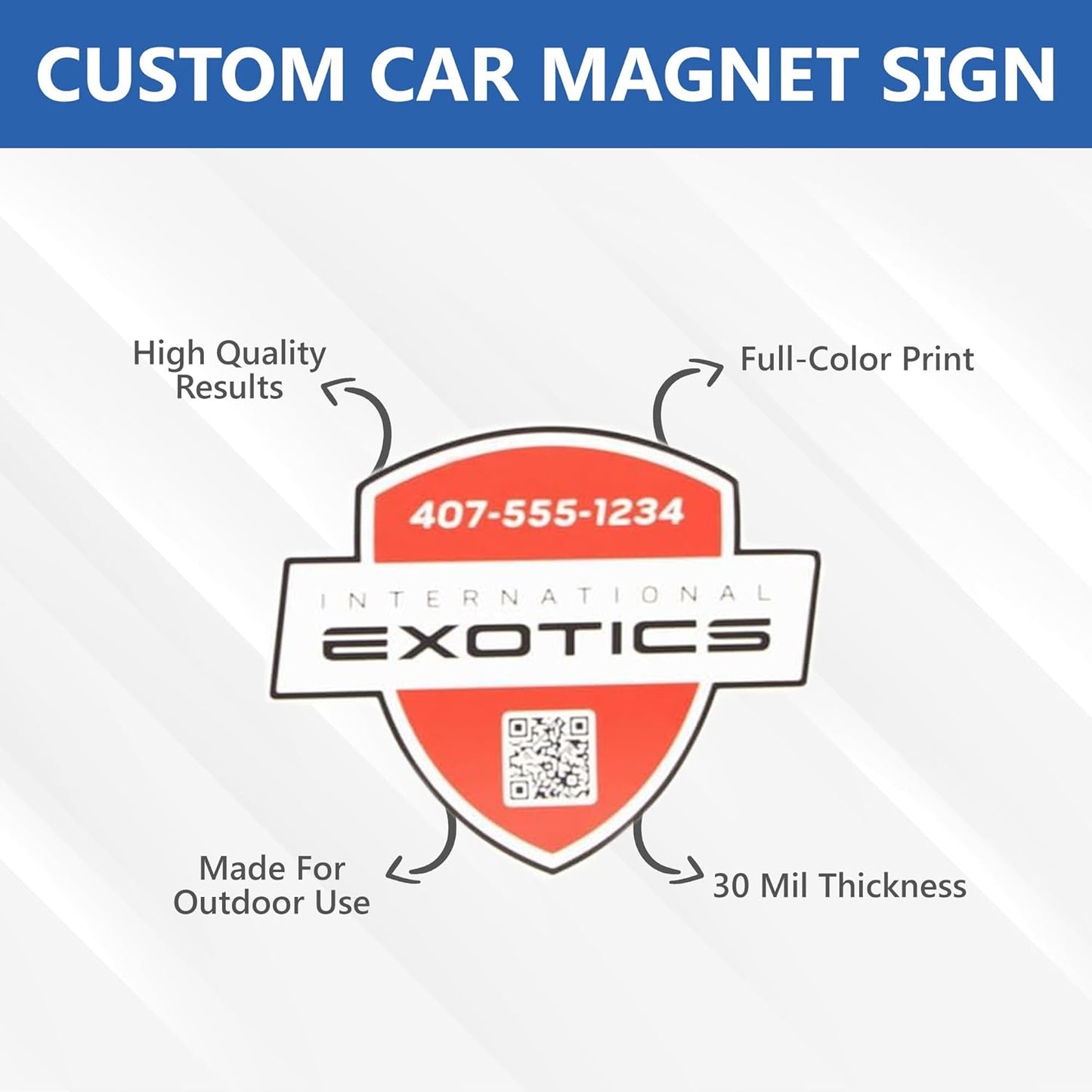 Custom Car Magnet Signs for Businesses (Custom Size) - Personalized Car Magnets for Advertising and Vehicle Promotion - Advertising Magnets for Cars Door - Professionally Printed