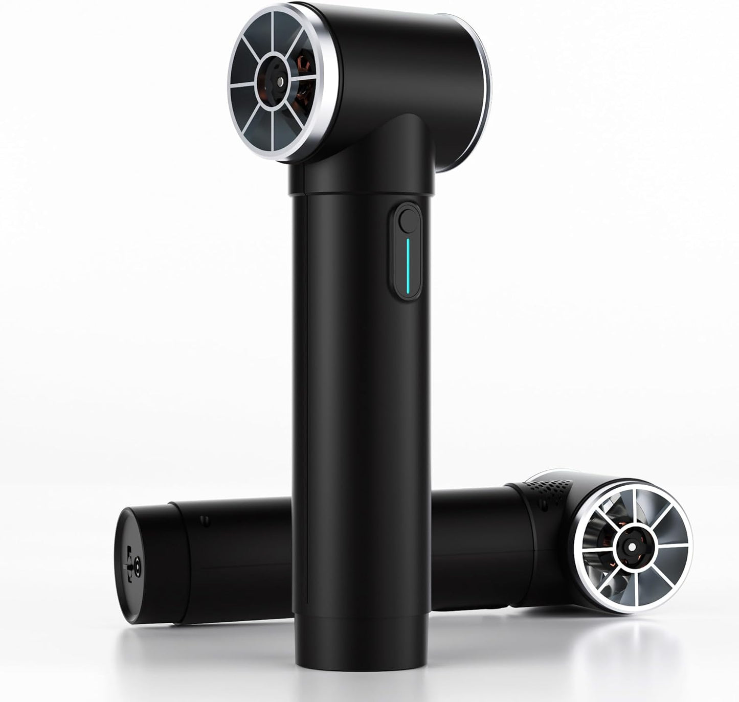 Oversize Turbo Dryer Blower for Car & Yard, 600W&50MM Cordless Electric Leaf Blower, 4 Speeds, 900g Max Thrust, for Cleaning Car Dust, Sweeping Leaves & Snow，Lawn Care (Soot Black)