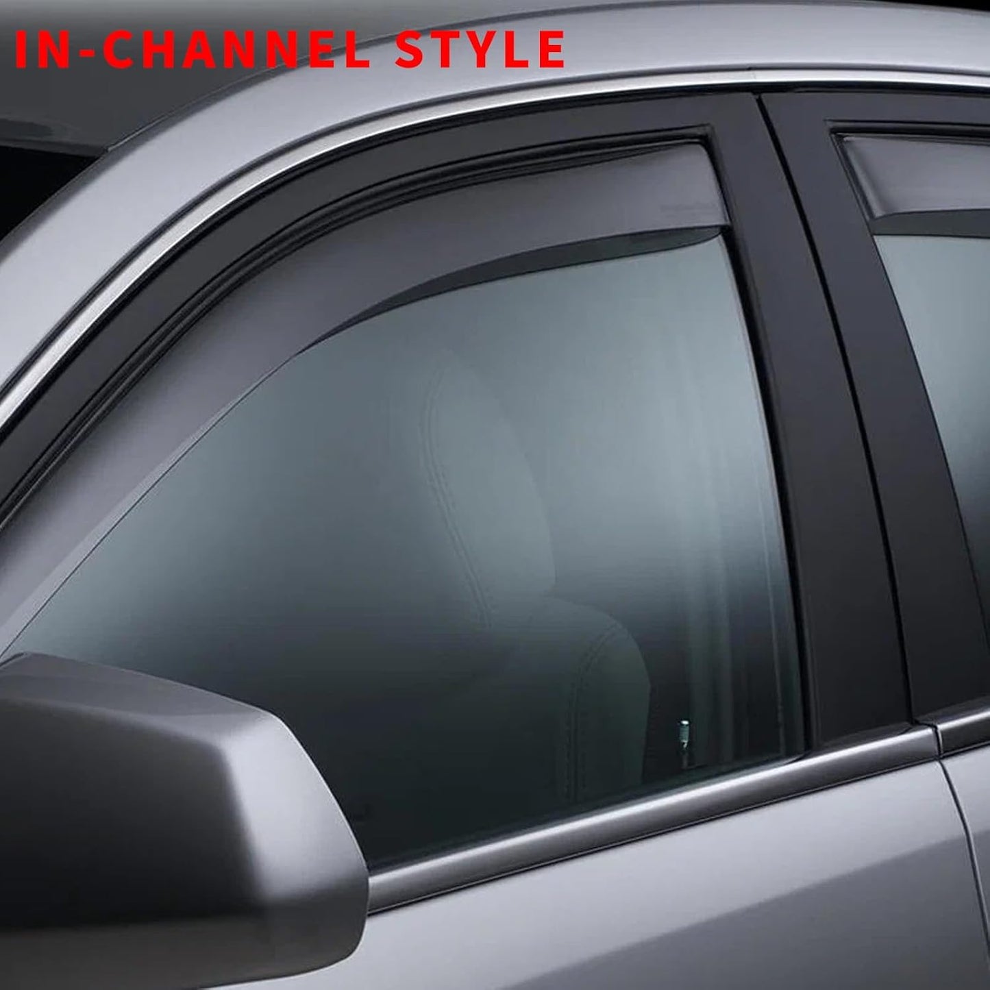 4PCS in-Channel Rain Guards Fit for Ford Maverick 2022 2023 2024 2025, Front and Rear Window Visors Wind Deflectors, Vent Shade Weather Shield for 2022-2025 Maverick Accessories