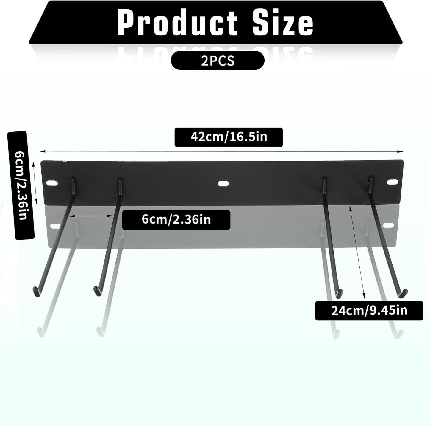 ﻿Folding Chair Storage Rack for Chair Organization and Garage Wall Mount Storage, Garden Tool Rack Organizer (2 Pack)