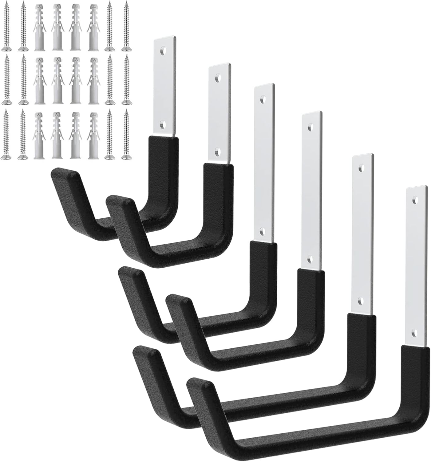 Heavy Duty Utility Hooks for Garage Storage Utility Hooks Wall Mount,Garage Hooks Heavy Duty,Garage Wall Hooks,Hose Holder,Bike Hooks,Ladder Hooks,Leaf Blower Hanger (2S & 2M & 2L)