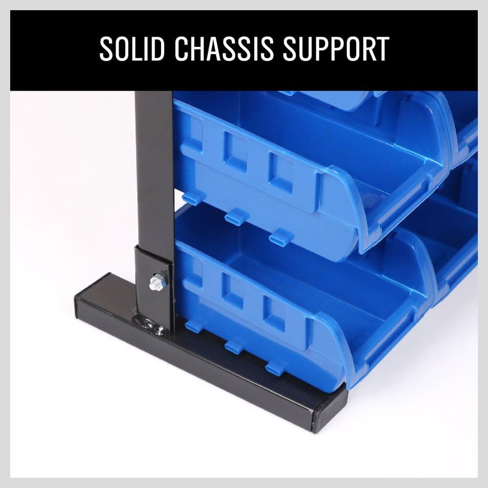 HORUSDY Storage Bins Parts Rack 36Pcs Bin Organizer Garage Plastic Shop Tool, Tools for Men