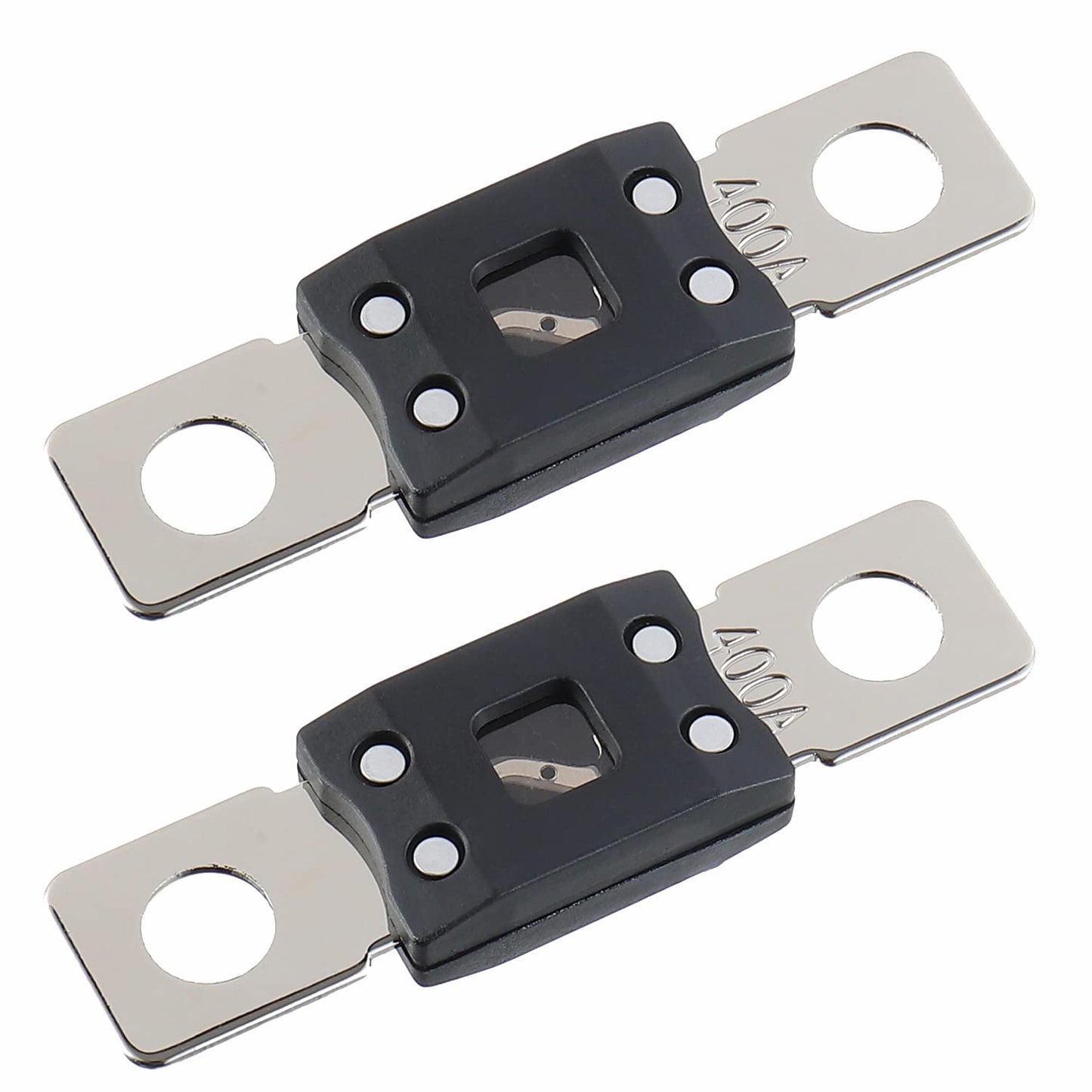 400A MEGA High Current Fuse - 400 Amp Bolt-on Fuse for Cars, Trucks, Construction Vehicles, Buses, Caravans (2 Pcs)