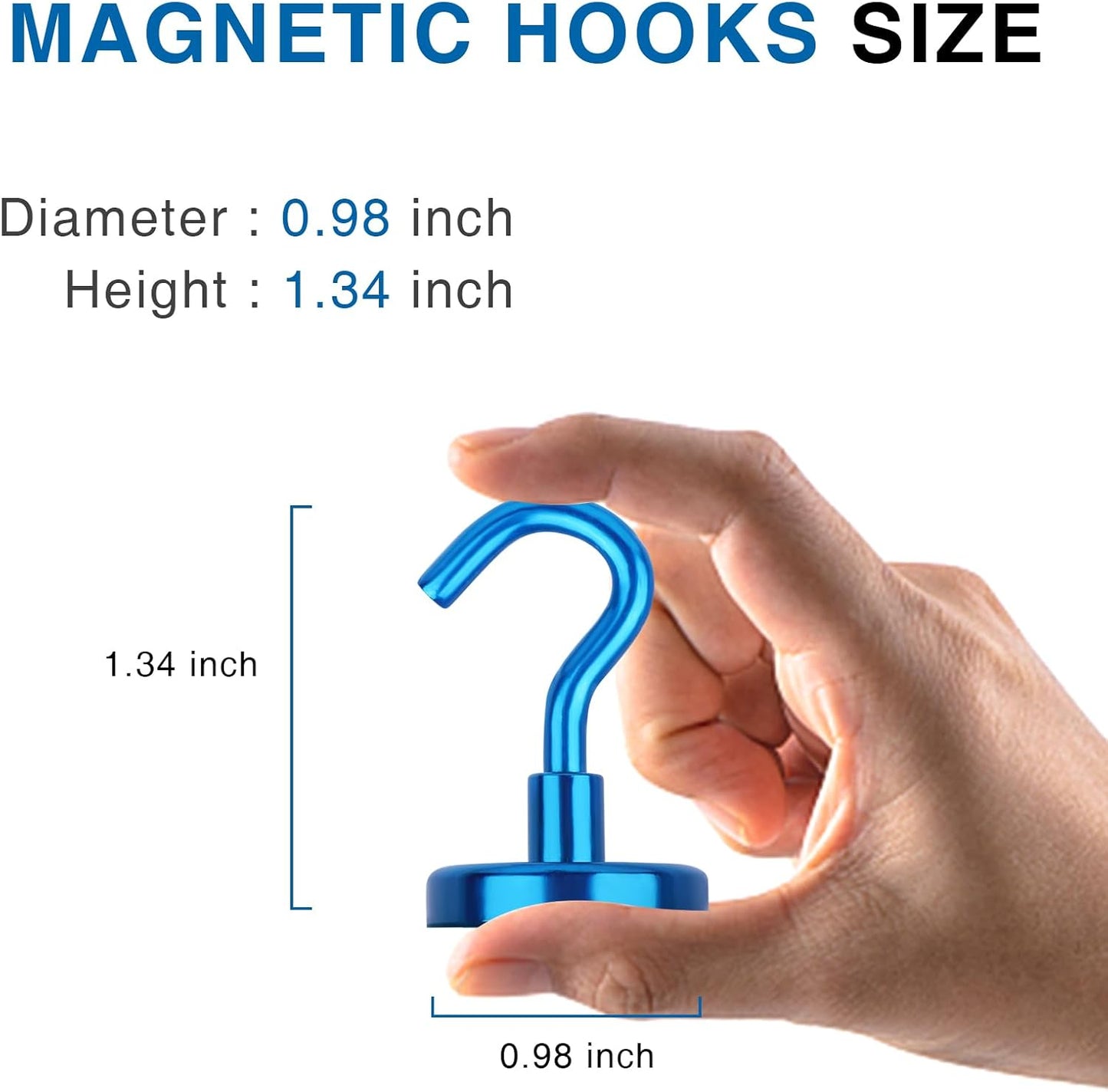 LOVIMAG Cruise Ship Essentials, 80Lb Magnetic Hooks for Cruise Cabins, Strong Magnetic Hooks for Hanging, Refrigerator, Celling, Grill, Fridge, Kitchen-12Pack