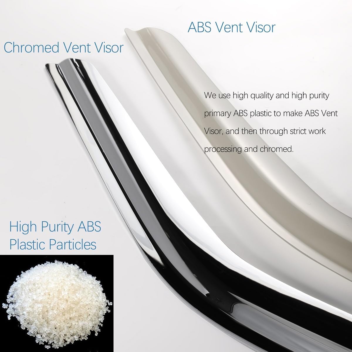 94966Y Chrome Side Window Visor Wind Vent Deflector,4pcs Outside Mount Style Shade Sun Rain Guards Set fit for 2015-2020 Cadillac Escalade ESV,Chevy Suburban 1500,GMC Yukon XL