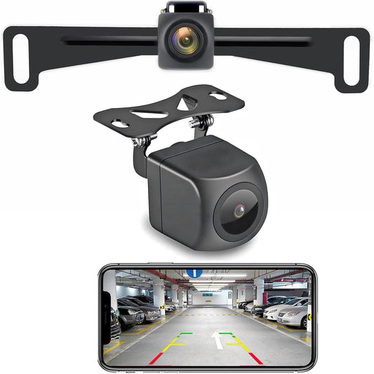 Wireless License Plate Backup Camera for Car/SUV - No Drilling WiFi HD 160° View, Waterproof Reverse/Rear View Camera with Real-Time Signal, Compatible iPhone/Android/iPad (Parking/Hitch Aid)