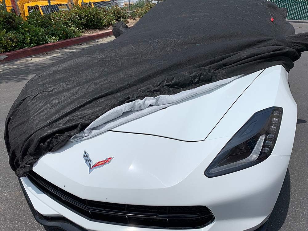 CarsCover Custom Fits for C7 2014-2019 Chevy Corvette Stingray Z51/Z06/Grand Sport Car Cover for 5 Layer Ultrashield Black