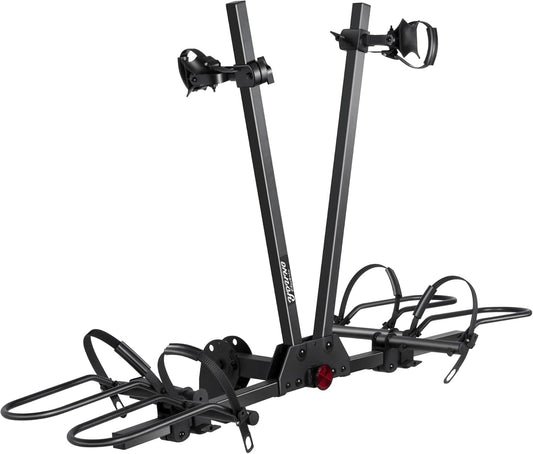 Young Hitch Mounted 2-Bike Rack with Two Posts for Standard, Mountain, Fat Tire Bikes, fit Car, SUV, Van, RV, Trailer, 200 lbs. Capacity