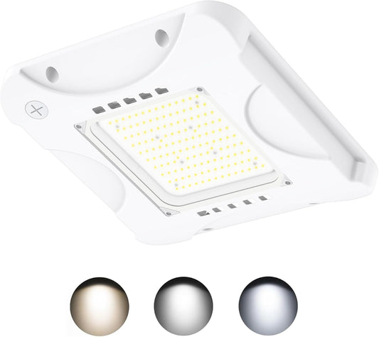 BBESTLED LED Canopy Light with 150W/120W/90W Adjustable, ETL&DLC Listed 5700K/5000K/4500K, AC100-277V, 21000LM, IP65 Waterproof Outdoor Canopy Light for Gas Station Garage Workshop